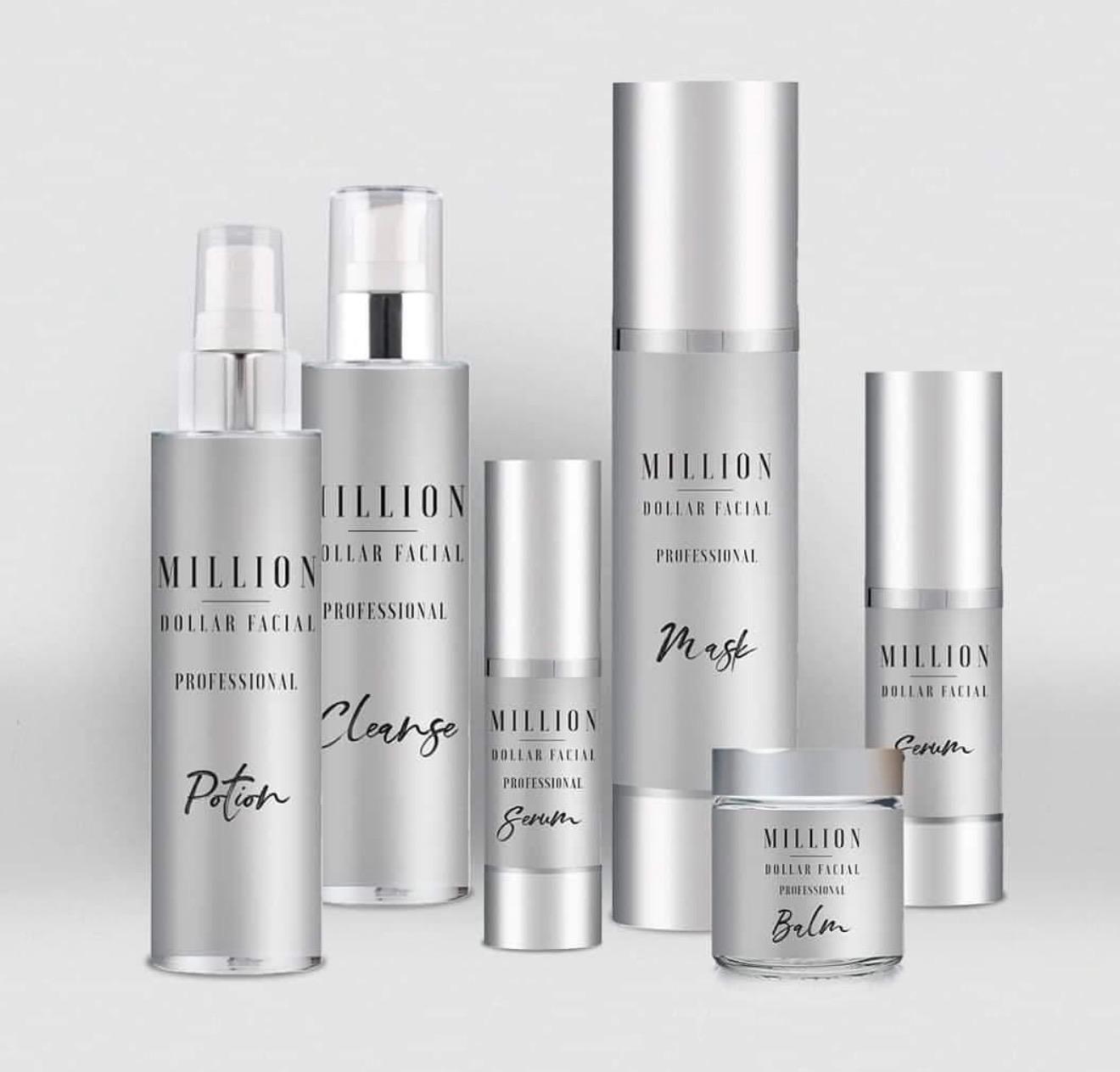 Million Dollar Facial professional products used at Rococo Body Face Beauty
